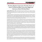 Pembina Pipeline Corporation Provides Notice of Series 17 Preferred Share Conversion Right and Announces Reset Dividend Rates