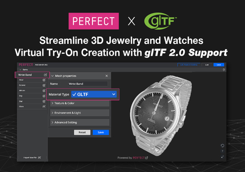 Perfect Corp. Introduces glTF 2.0 Format Support for Its Virtual Jewelry Try-On Solution, Matching Industry Standards for Fast 3D SKU Creation (Graphic: Business Wire)