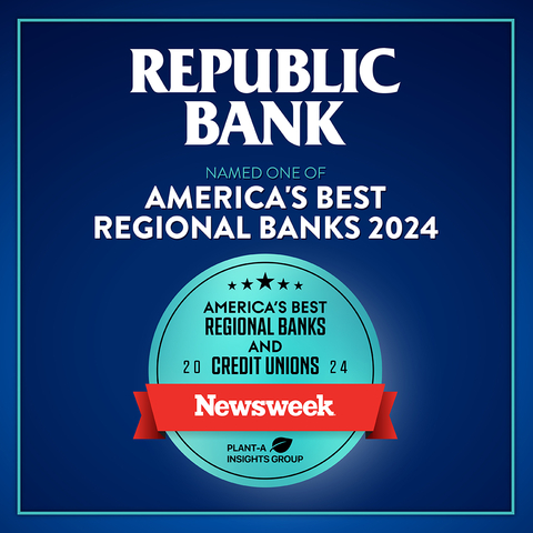 original Republic Bank & Trust Company Named One of America's Best Regional Banks and Credit Unions 2024 by Newsweek and Plant-A-Insights Group (Photo: Business Wire)