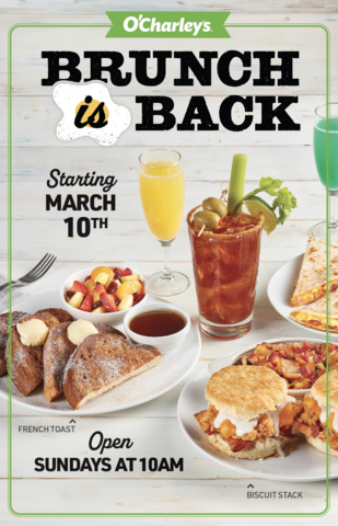 Sunday Brunch is Back at O'Charley's! (Photo: Business Wire)