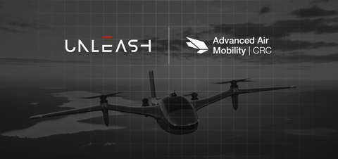 Unleash live + Advanced Air Mobility Cooperative Research Centre Drone In Flight (Graphic: Business Wire)