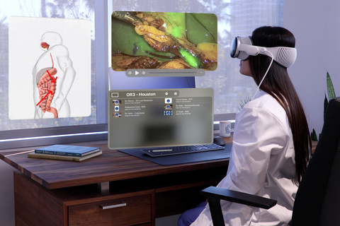 With the CollaboratOR 3D app for Apple Vision Pro, surgical staff can immerse themselves in 3D content from surgical procedures—without even entering the operating room. (Photo: Business Wire)