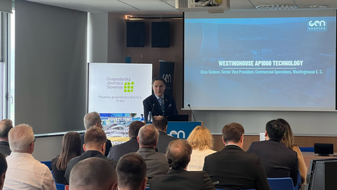 Elias Gedeon, Senior Vice President of Westinghouse Energy Systems Commercial Operations, spoke this week at the Slovenia Supplier Symposium. (Photo: Business Wire)