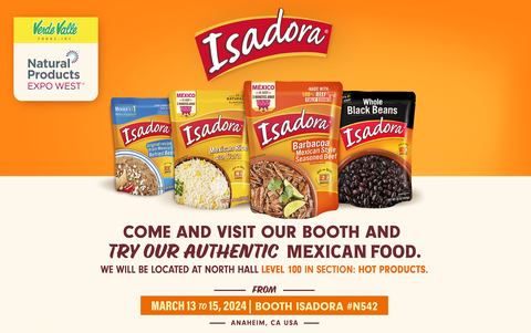 Isadora, makers of the 100 percent natural line of authentic Mexican cuisine, is debuting its upcoming innovative ready-to-eat rice line to attendees of the Natural Products Expo West in Anaheim, Calif. from March 12 to 16. Retail buyers, media members and all event guests are invited to come sample this new product months before it hits the market in August 2024. (Photo: Business Wire)