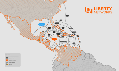 Liberty Networks coverage map (Graphic: Business Wire)