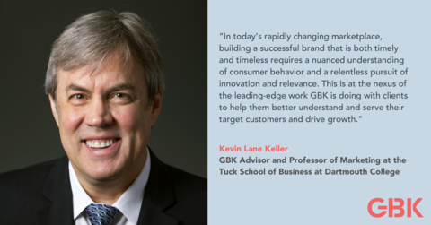 GBK Collective, a leading marketing strategy, consumer behavior and analytics consultancy, today announced that Professor Kevin Lane Keller has joined its advisory board. Dr. Keller is the E. B. Osborn Professor of Marketing at the Tuck School of Business at Dartmouth College and a renowned marketing strategist and best-selling author. (Photo: Business Wire)