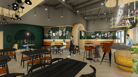 Conceptual rendering of Monaco Italian Kitchen + Bar dining room (Photo: Business Wire)