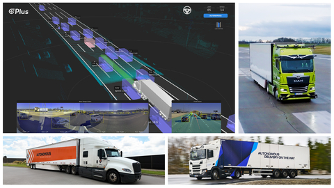 Plus and Scania, MAN and Navistar partner on Level 4 autonomous trucks (Photo: Business Wire)