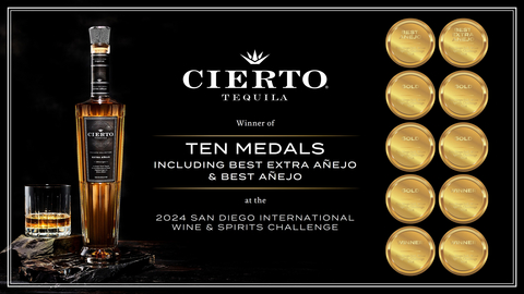original Cierto Tequila Named Best Añejo and Best Extra Añejo at the 2024 San Diego International Wine & Spirits Challenge (Graphic: Business Wire)