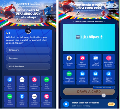 Alipay+-powered UEFA EURO 2024 in-app fan zone (Graphic: Business Wire)