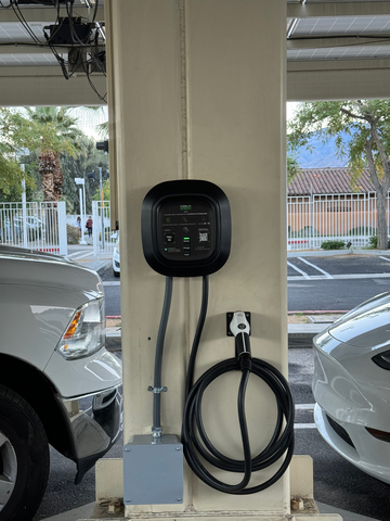 TurnOnGreen high-power, networked  EVP700G Level 2 EV charger located at Desert Regional Medical Center in Palm Springs, CA; all copyrights reserved by TurnOnGreen, Inc. @2024 (Photo: Business Wire)