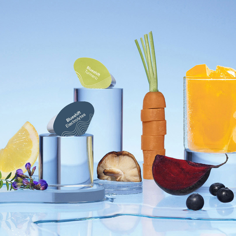 thumbnail Blueshift’s supplement drinks combine nature's best superfoods with research-backed nutrients to fuel peak health, performance, and longevity, all while tasting like a craft mocktail with no added sugar or artificial flavors. (Photo: Business Wire)