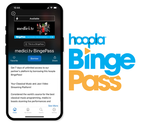 Library patrons with hoopla access through their library will be able to explore medici.tv's extensive video-on-demand catalog that includes 1,500 concerts, 350 operas, 150 ballets, 1,300 documentaries, 250 master classes, and 550 jazz performances. (Photo: Business Wire)