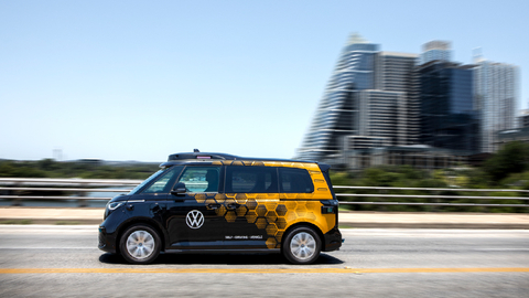 The Volkswagen ID. Buzz AV built on the Mobileye Drive™ autonomous platform. (Photo: Mobileye)
