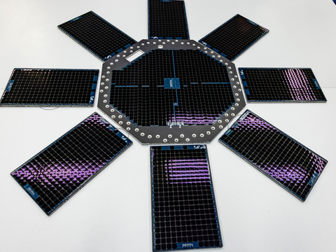 Sierra Space delivered cutting-edge solar technology to Sidus Space - a full shipset of eight deployable solar panels and one top plate - in a record 49 days from order to shipment. (PHOTO: Sierra Space)