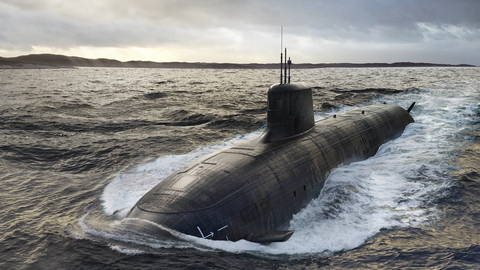 A computer generated image of SSN-AUKUS which will be built for Australia by BAE Systems and ASC Pty Ltd (Photo: Business Wire)