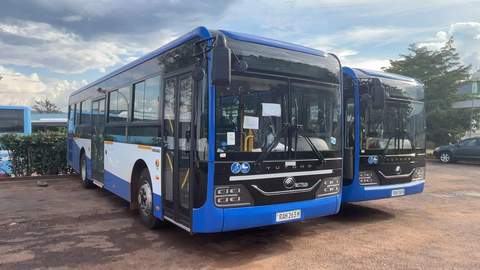The latest delivery of Allison-equipped city buses arrives in the capital of Rwanda, Kigali, where Yutong buses with Allison Torqmatic® Series automatic transmissions have been in operation since 2014. (Photo: Business Wire)