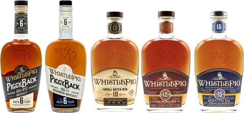 WhistlePig's range of product offerings include PiggyBack 100% Rye, PiggyBack 100 Proof Bourbon, Small Batch Rye Aged 10 Years and more. (Photo: Business Wire)