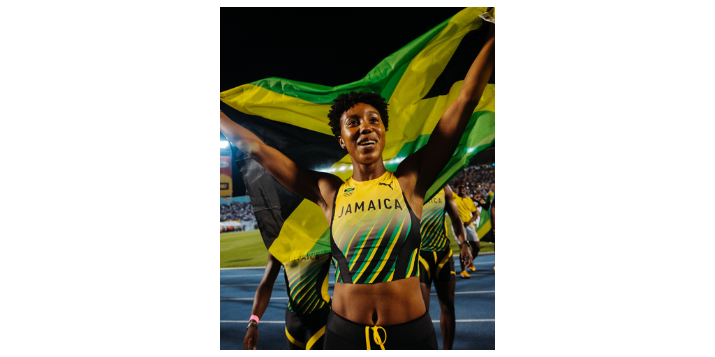 プーマ、権威ある男女ジュニア選手権のスピードショーケースの華々しい舞台でジャマイカチームのオリンピックキットを発表