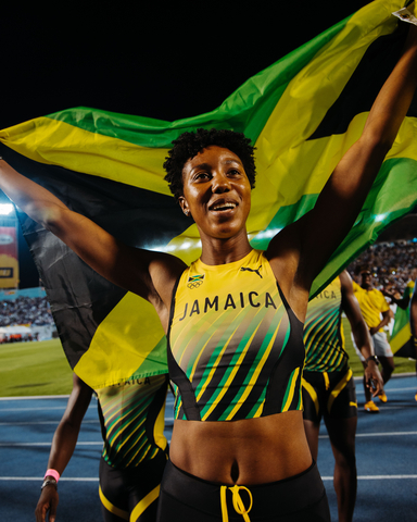 Sports company PUMA unveiled the Jamaican Olympic Association kits at the ISSA Boys Girls Championships in Kingston, Jamaica. (Pictured: Shanieka Ricketts) (Photo: Business Wire)
