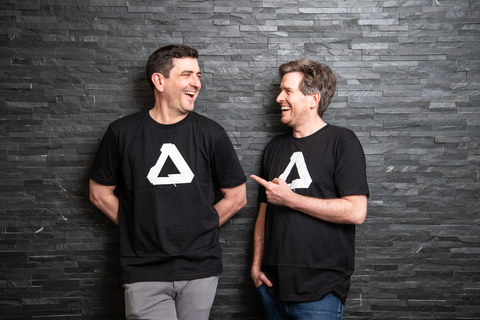 Affinity CEO Ash Hewson and Canva Head of Europe Duncan Clark (Photo: Business Wire)
