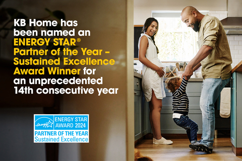 KB Home has been named an ENERGY STAR® Partner of the Year – Sustained Excellence Award Winner for an unprecedented 14th consecutive year. (Graphic: Business Wire)