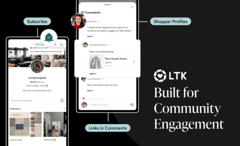Creator Commerce Platform, LTK, Introduces New Features to Foster Community Engagement (Photo: LTK)
