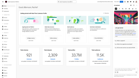 Preview of Adobe Experience Platform AI Assistant (Graphic: Business Wire)