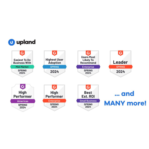 Upland Software Secures Another 40+ Badges in G2’s Spring 2024 Market Reports (Graphic: Business Wire)