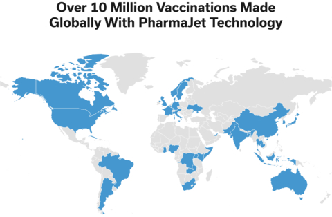 In the countries highlighted, PharmaJet has commercial and development partners for prophylactic vaccines for the prevention of infectious diseases as well as cancer treatments. (Graphic: Business Wire)