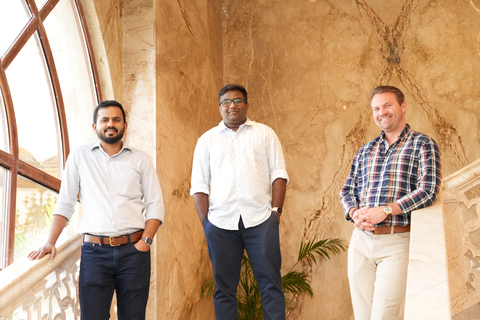Siva Rajamani, CEO (on the left), Vivek Suriyamoorthy, CTO (in the middle) and Mike Groeneveld, VP of Global Sales (on the right) (Photo: Business Wire)
