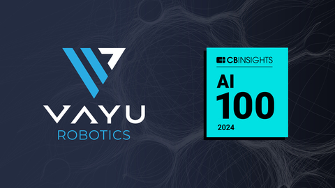 Vayu Robotics was named to the 2024 CB Insights AI 100 list in recognition for achievements in developing AI foundation models for mobility. (Graphic: Business Wire)