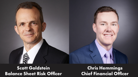 Scott Goldstein (left), Executive Vice President, Balance Sheet Risk Officer; Chris Hemmings (right), Executive Vice President, Chief Financial Officer (Graphic: Business Wire)
