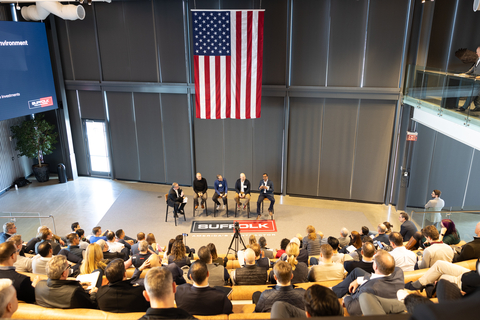 On March 19, 2024, Suffolk Technologies hosted a half-day event at Suffolk's Boston headquarters that brought together industry experts, investors, architects and construction professionals for a panel discussion on the benefits, challenges and future of AI in the built world. (Photo: Business Wire)