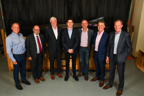 Hypersonix Launch Systems Board Directors (missing Gary Lewis, Non-Executive Director) with CEO Matt Hill. From left to right: Ashley Reid, Arthur Sinodinos, David Waterhouse, Matt Hill, Michael Smart, John Wardman and Matt Pringle. (Photo: Business Wire)