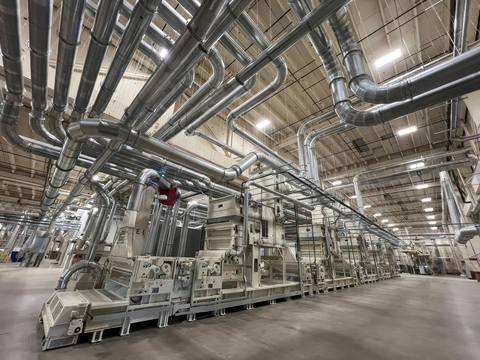 original Panda Hemp Gin is a 500,000-square-foot building situated on 97 acres with the capacity to process 10 metric tons of industrial hemp into textile-grade fiber, hurd, short-fiber/hurd mix, and nutrient-rich micronized hurd per hour. (Photo: Business Wire)