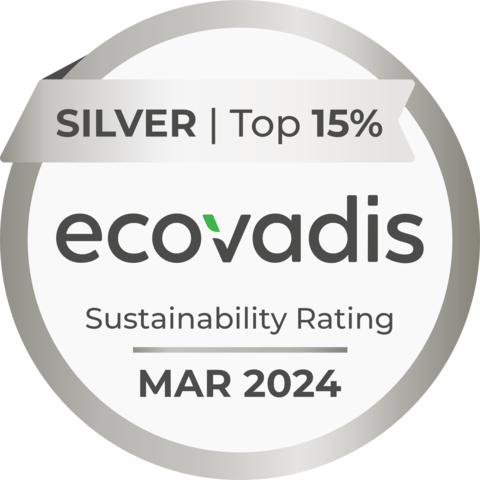 Americhem has earned the EcoVadis Silver Medal for Sustainability (Graphic: Business Wire)
