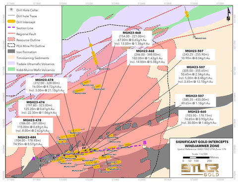 Figure 2: Tower Gold Project – Windjammer South Deposit: Infill Drill Location Map (Graphic: Business Wire)