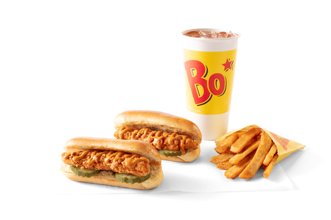 Bojangles is giving chicken lovers a tasty, on-the-go way to enjoy one of its most popular menu items with the all-new Bo’s Bird Dog. A spin on a classic hot dog, the Bo’s Bird Dog features a Bojangles Chicken Supreme tender nestled in a split-top bun, topped with thick-cut pickles and drizzled with Carolina Gold sauce – a sweet and tangy honey mustard-based BBQ sauce. (Photo: Business Wire)