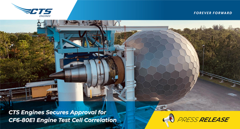 original CTS Engines Secures Approval for CF6-80E1 Engine Test Cell Correlation (Photo: Business Wire)