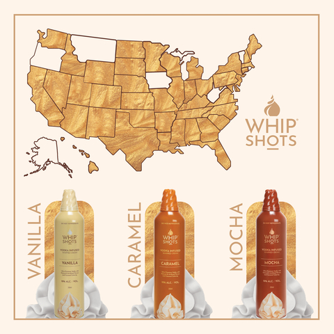 With the addition of Alabama, North Carolina and Pennsylvania, Whipshots® extends its retail presence across 43 states. (Graphic: Business Wire)