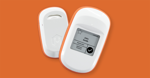 The Instadose®VUE wireless dosimeter from Mirion Dosimetry Services, a Mirion Medical company. This next-generation wearable radiation monitoring device (X-ray badge) enables users to monitor their individual radiation exposure more quickly, accurately, reliably, and with greater control. (Photo: Business Wire)