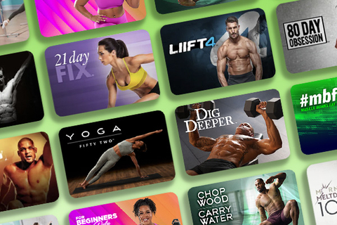 The Beachbody Company Launches New Initiative Enabling Customers to Buy and Download Fitness Programs Like P90X and 21 DAY FIX Without a Subscription (Graphic: Business Wire)
