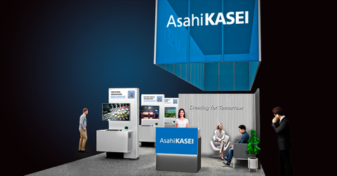 Mockup of the Asahi Kasei NPE 2024 booth. (Graphic: Business Wire)