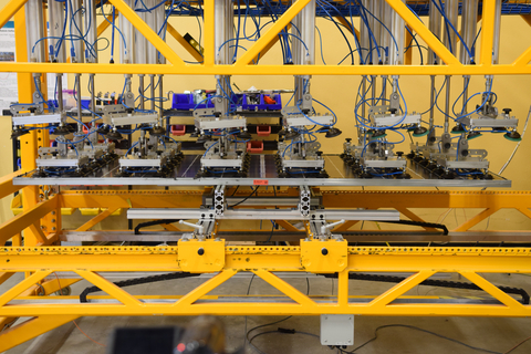 original Test module in pneumatic test load machine at CFV Test Labs. (Photo: Business Wire)