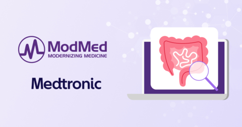 Practice technology leader and EHR pioneer ModMed® announced today that it will collaborate with Medtronic, the world’s largest medtech company, to enhance the documentation of polyp detection by utilizing the AI capabilities of the GI Genius system sold by Medtronic. (Graphic: Business Wire)
