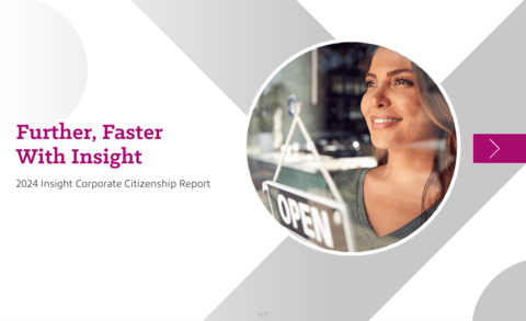 Insight's 2024 Corporate Citizenship Report highlights the company's commitment to using technology for good and how its values of hunger, heart and harmony guide its daily business practices. The report is available at <a href=