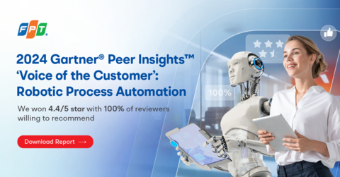FPT Software Recognized With 100 Percent Willingness to Recommend Rate in 2024 Gartner® Peer Insights™ ‘Voice of the Customer’: Robotic Process Automation