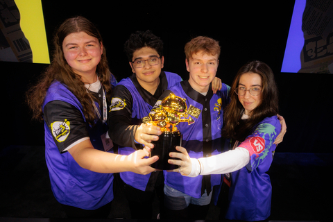 Team “Jackpot” (members in this photo from left to right: Leafi, Jared, Madness, and .q) won the Splatoon 3 Championship at Nintendo Live 2023 SEATTLE. Will they secure another win at the Splatoon 3 World Championship Tournament 2024 in Japan? (Photo: Business Wire)