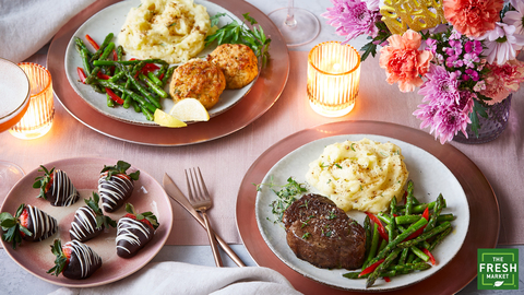 The Fresh Market is helping its guests pull out all the stops for mom this Mother's Day with delicious meals. This year's Mother's Day Meal features three options for the main course - including Chateaubriand cut filet mignon and NEW! Chilean sea bass cakes. (Photo: The Fresh Market)